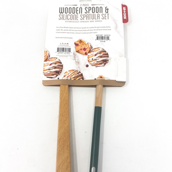 Art & Cook 2 Piece Holiday Wooden Spatula Set - Picture 2 of 5